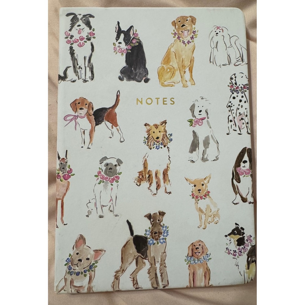 Beth Briggs Dog Print Notes Journal Notebook Hardcover New